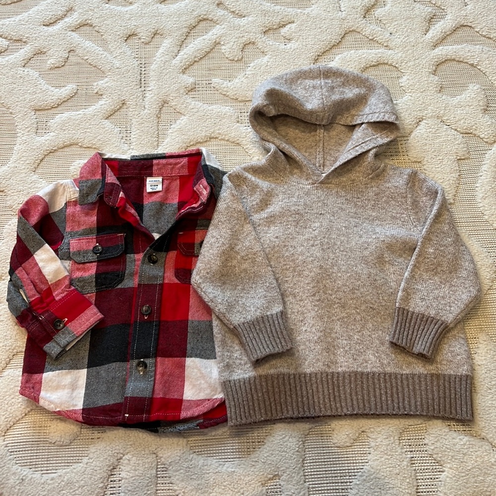 Toddler Boys Size 12-18 Months Lot of 2 Old Navy Shirts
